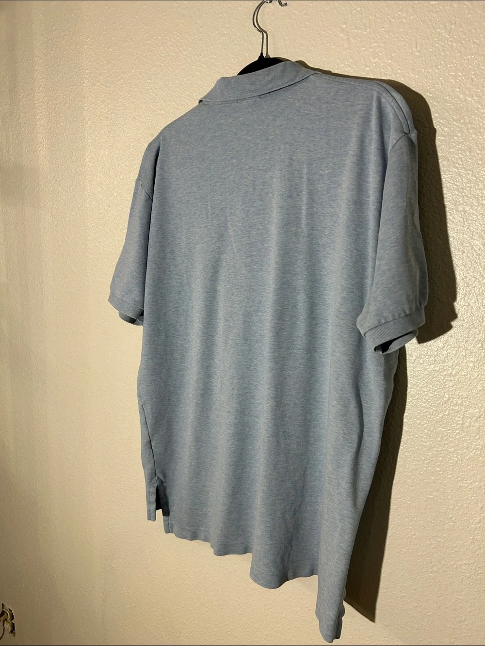 Polo by Ralph Lauren Heather Sky Blue Short-Sleeve Polo with Burgundy Horse Sz L